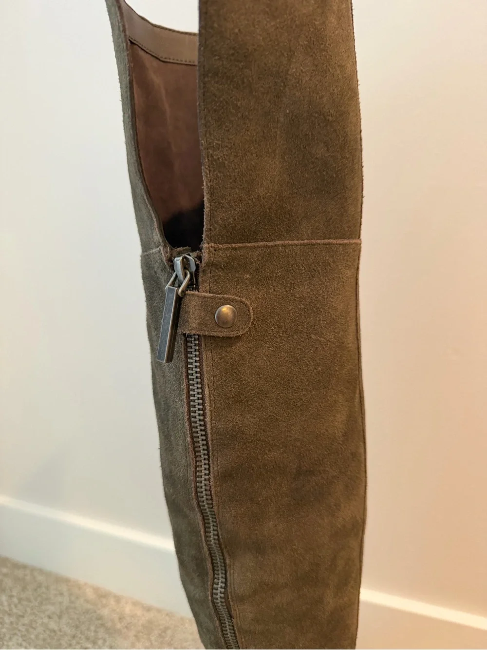 Dolce Vita Over-the-Knee Suede Boots in Dark Gray